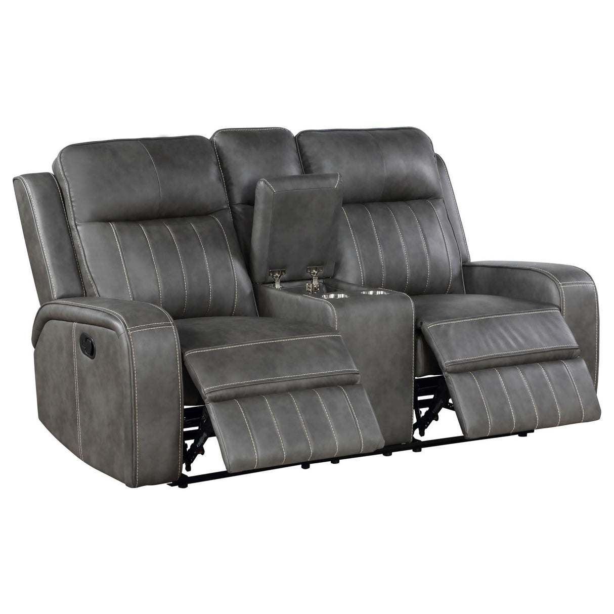Raelynn Gray 2-Piece Upholstered Motion Reclining Sofa Set from Coaster - Luna Furniture