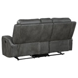Raelynn Gray 2-Piece Upholstered Motion Reclining Sofa Set from Coaster - Luna Furniture
