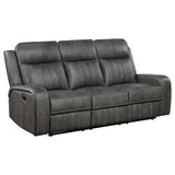 Raelynn Gray 2-Piece Upholstered Motion Reclining Sofa Set from Coaster - Luna Furniture