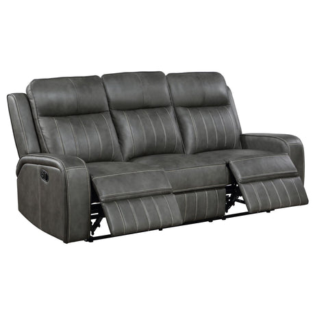 Raelynn Gray 2-Piece Upholstered Motion Reclining Sofa Set from Coaster - Luna Furniture