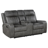 Raelynn Gray 2-Piece Upholstered Motion Reclining Sofa Set from Coaster - Luna Furniture