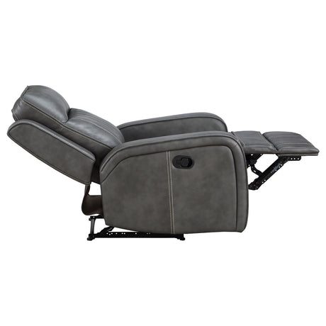Raelynn Gray Upholstered Motion Reclining Living Room Set from Coaster - Luna Furniture
