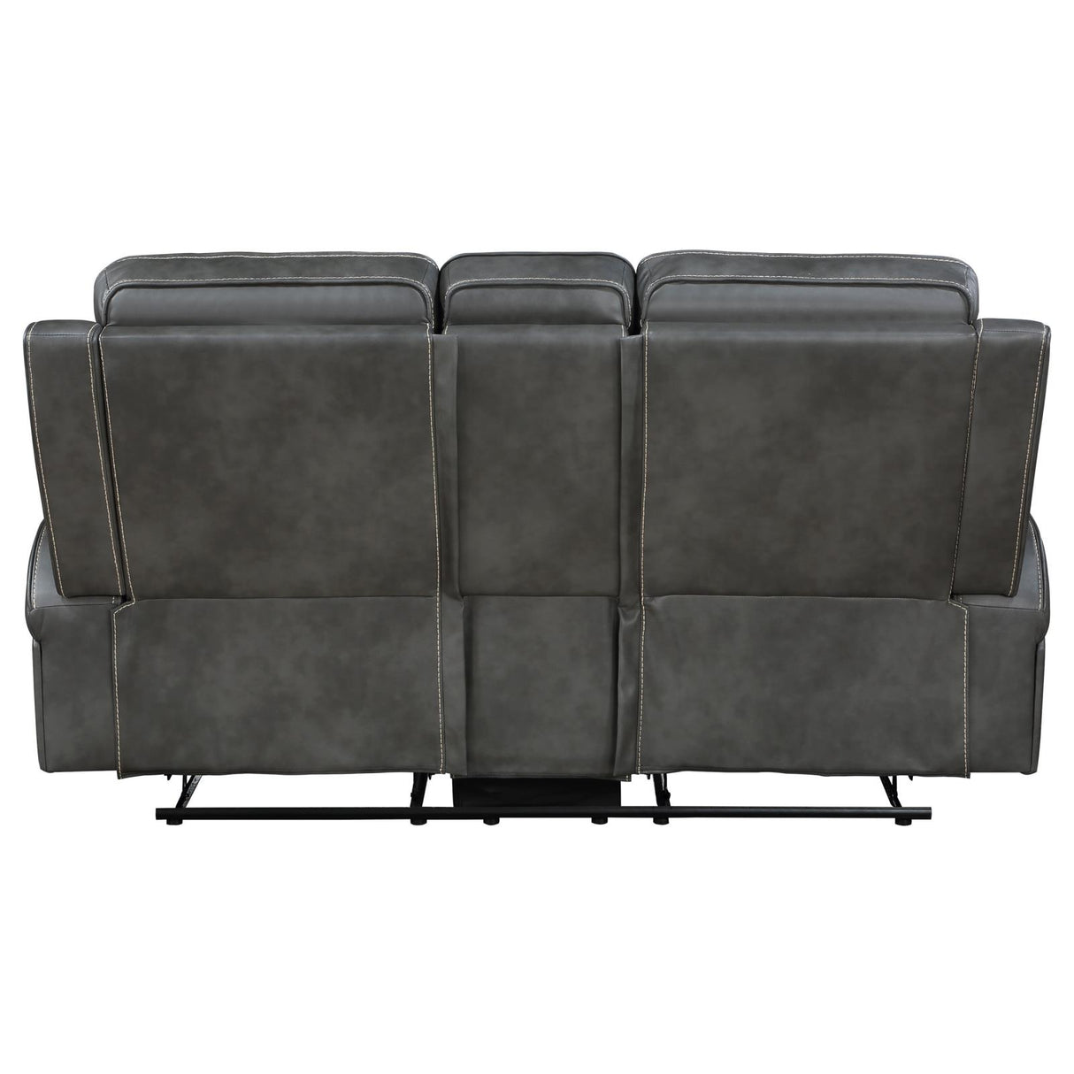 Raelynn Gray Upholstered Motion Reclining Loveseat from Coaster - Luna Furniture