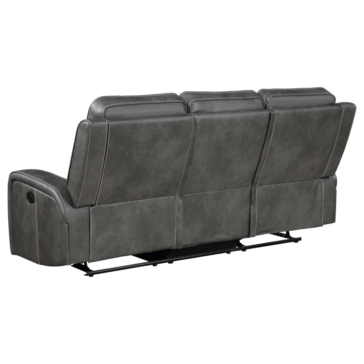 Raelynn Gray Upholstered Motion Reclining Sofa from Coaster - Luna Furniture