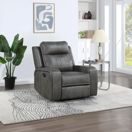 Raelynn Upholstered Recliner Chair Grey - 603193 - Luna Furniture