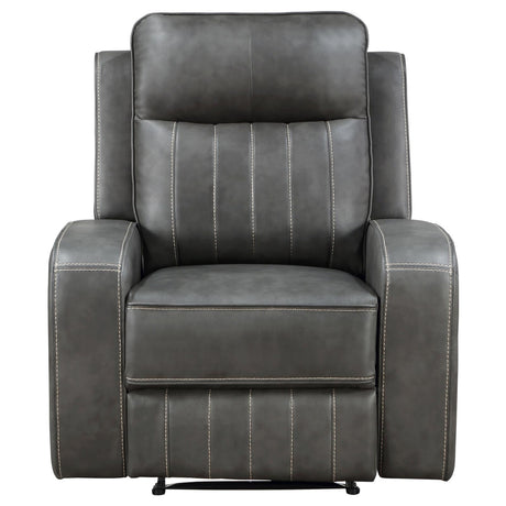 Raelynn Gray Upholstered Recliner Chair from Coaster - Luna Furniture