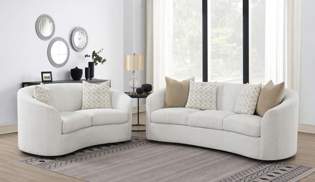 Rainn Latte Upholstered Tight Back Living Room Set from Coaster - Luna Furniture
