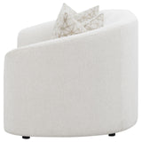 Rainn Latte Upholstered Tight Back Loveseat from Coaster - Luna Furniture