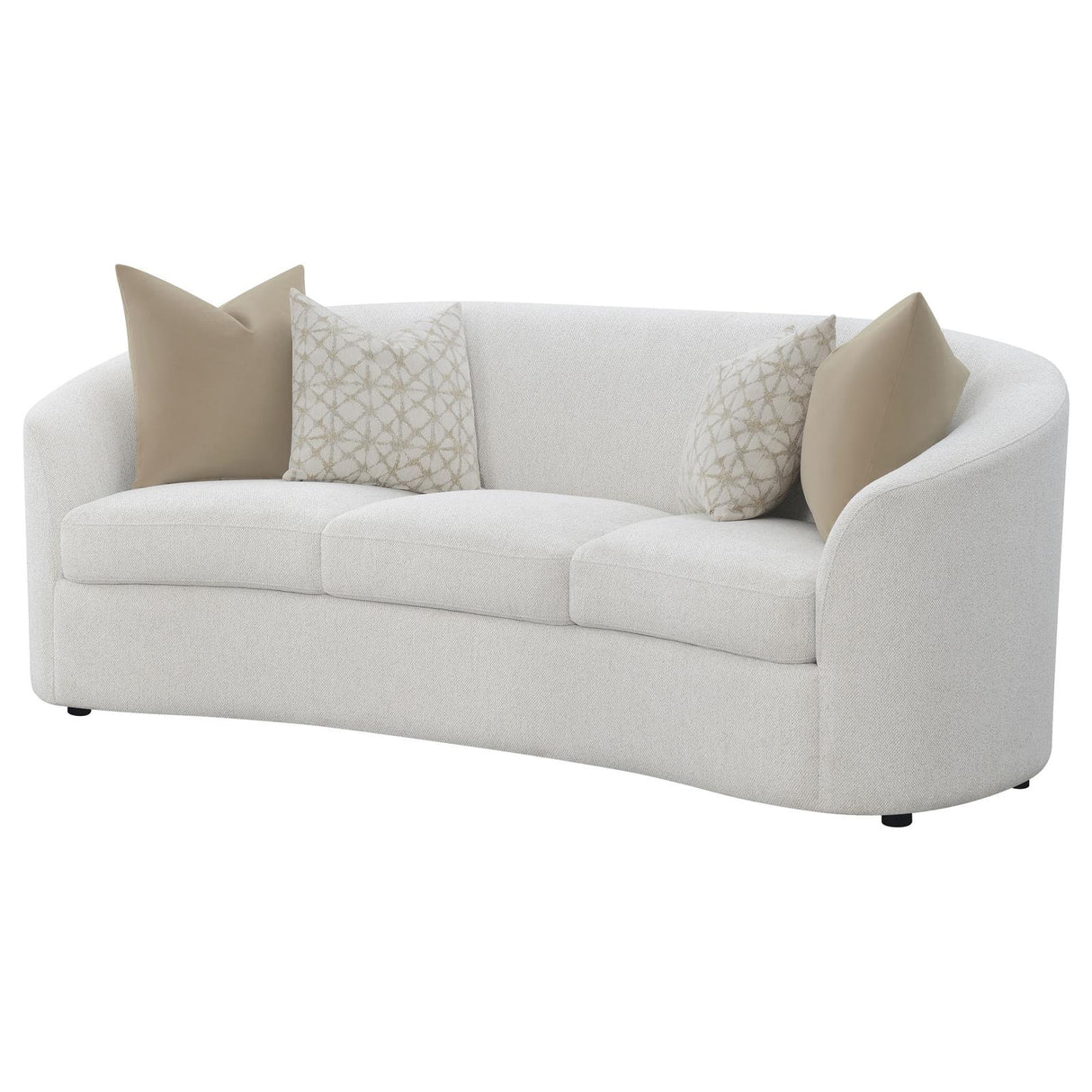 Rainn Latte Upholstered Tight Back Sofa from Coaster - Luna Furniture