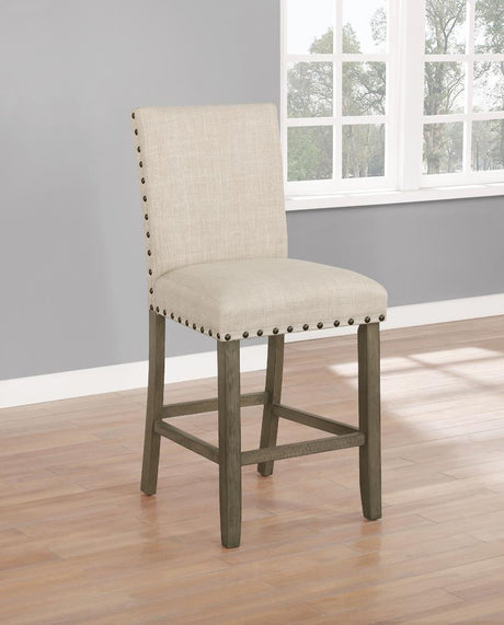 Ralland Upholstered Counter Height Stools with Nailhead Trim Beige (Set of 2) - 193138 - Luna Furniture