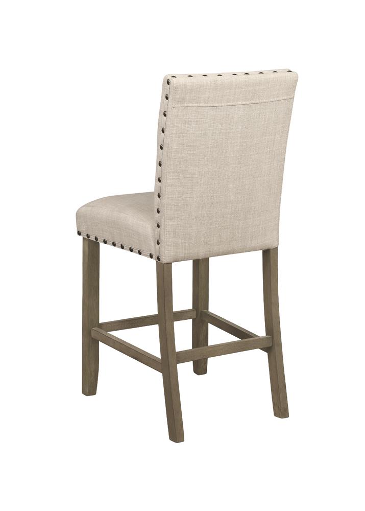 Ralland Upholstered Counter Height Stools with Nailhead Trim Beige (Set of 2) - 193138 - Luna Furniture