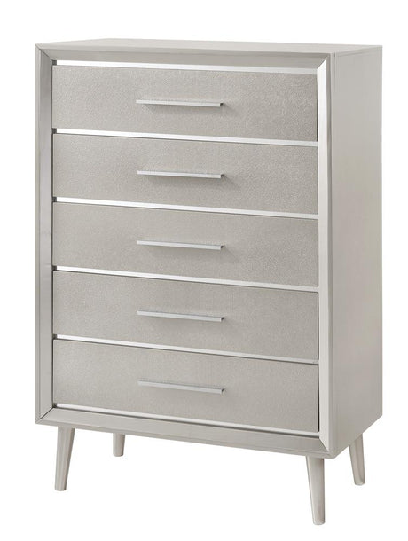 Ramon 5-drawer Chest Metallic Sterling - 222705 - Luna Furniture