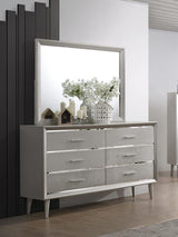 Ramon Dresser Mirror Metallic Sterling - 222704 - Luna Furniture
