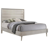 Ramon Eastern King Panel Bed Metallic Sterling - 222701KE - Luna Furniture