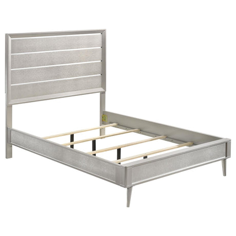 Ramon Full Panel Bed Metallic Sterling - 222701F - Luna Furniture