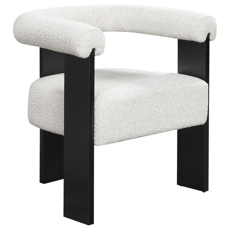 Ramona Boucle Upholstered Accent Side Chair Cream and Black - 903147 - Luna Furniture