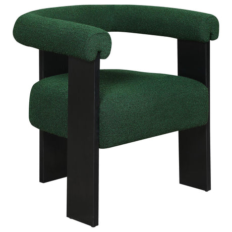 Ramona Boucle Upholstered Accent Side Chair Green and Black - 903148 - Luna Furniture