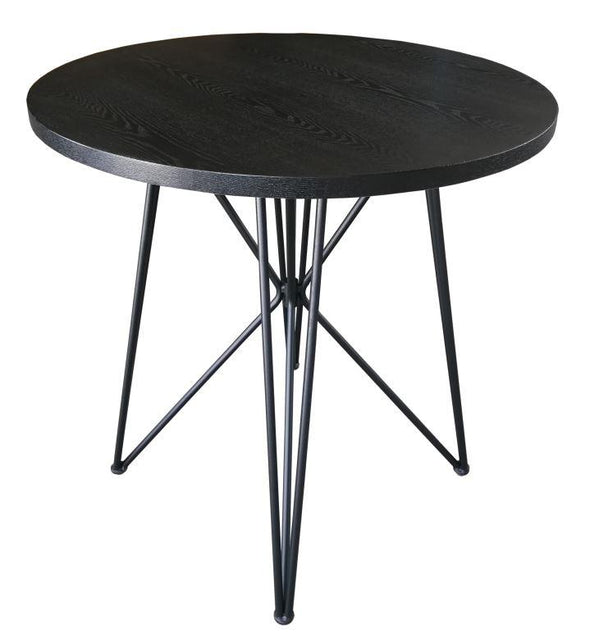 Rennes Round Table Black and Gunmetal - 106348 - Luna Furniture