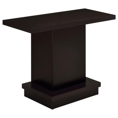 Reston Pedestal Sofa Table Cappuccino - 705169 - Luna Furniture