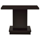 Reston Cappuccino Pedestal Sofa Table from Coaster - Luna Furniture