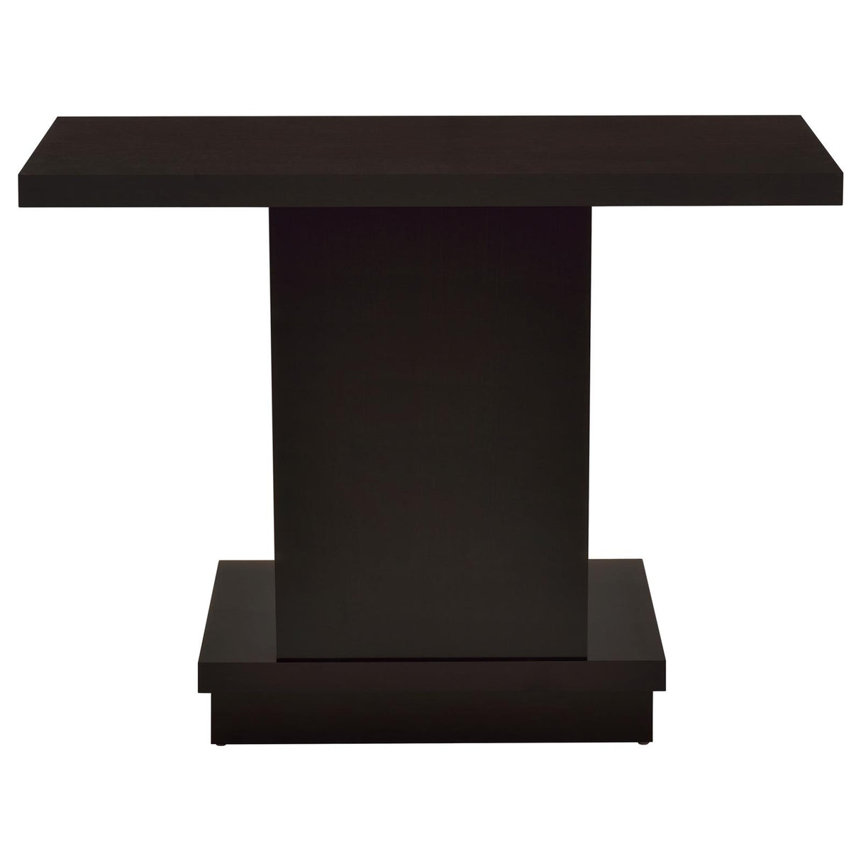 Reston Cappuccino Pedestal Sofa Table from Coaster - Luna Furniture