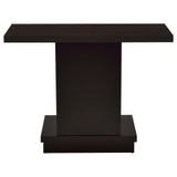 Reston Cappuccino Pedestal Sofa Table from Coaster - Luna Furniture