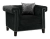 Reventlow Tufted Chair Black - 505819 - Luna Furniture
