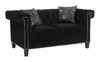 Reventlow Tufted Loveseat Black - 505818 - Luna Furniture