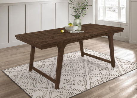 Reynolds Rectangular Dining Table Brown Oak - 107591 - Luna Furniture