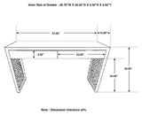 Rickman Rectangular 2-drawer Console Table White Washed - 959543 - Luna Furniture