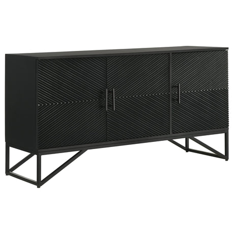 Riddell 3-door Accent Cabinet Black - 959630 - Luna Furniture