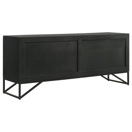 Riddell Black 4-Door Accent Cabinet from Coaster - Luna Furniture