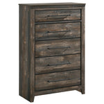 Ridgedale 5-drawer Chest Weathered Dark Brown - 223485 - Luna Furniture