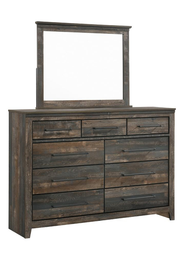 Ridgedale Dresser Mirror Weathered Dark Brown - 223484 - Luna Furniture