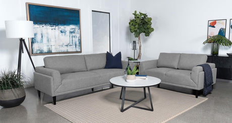 Rilynn 2-piece Upholstered Track Arms Sofa Set Grey - 509524-S2 - Luna Furniture