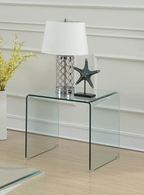 Ripley Square End Table Clear - 705327 - Luna Furniture