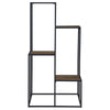 Rito 4-tier Display Shelf Rustic Brown and Black - 805670 - Luna Furniture