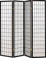 Roberto Black and White 4-Panel Folding Screen from Coaster - Luna Furniture