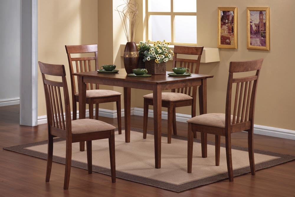 Robles Chestnut and Tan 5-Piece Dining Set from Coaster - Luna Furniture
