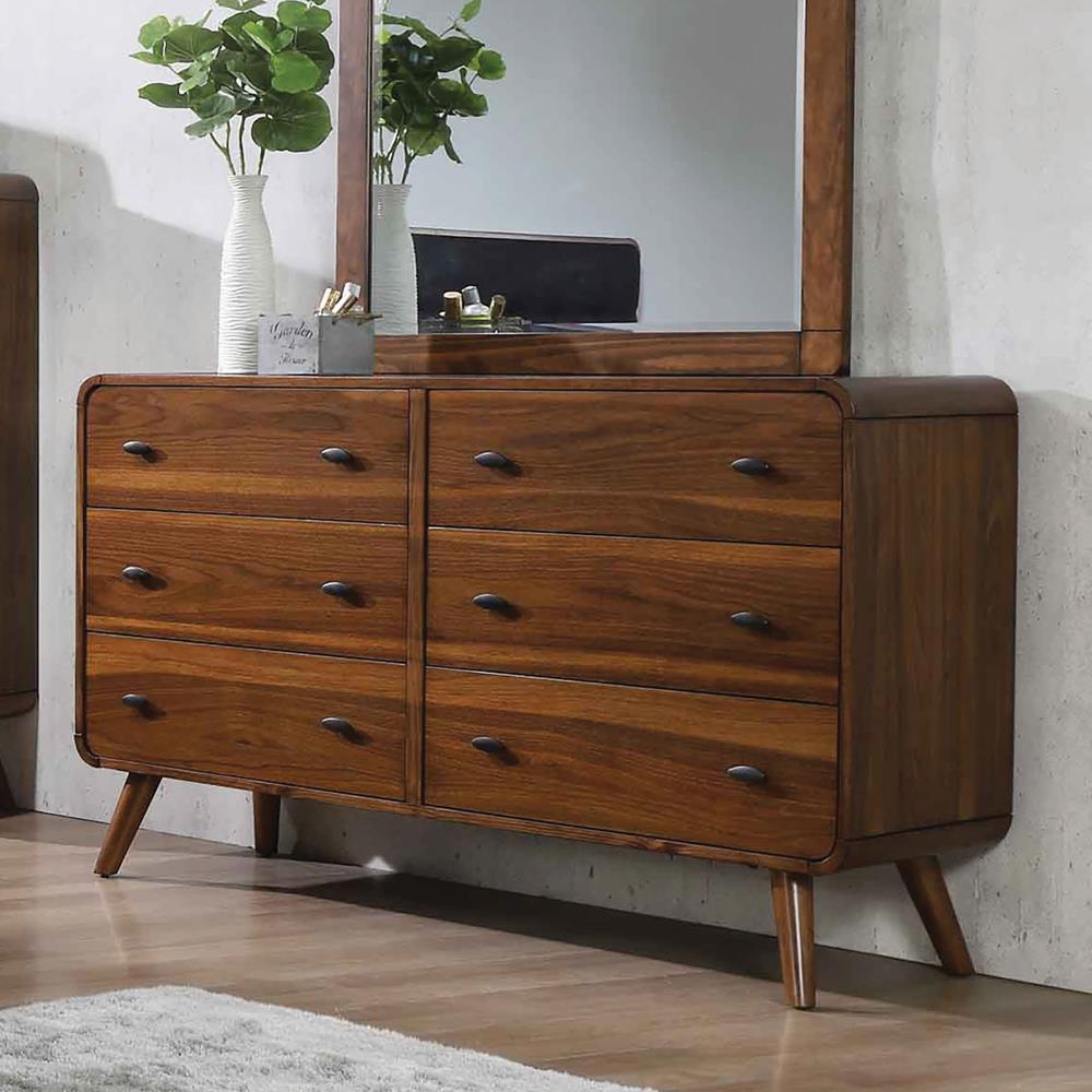 Robyn Dark Walnut 6-Drawer Dresser from Coaster - Luna Furniture