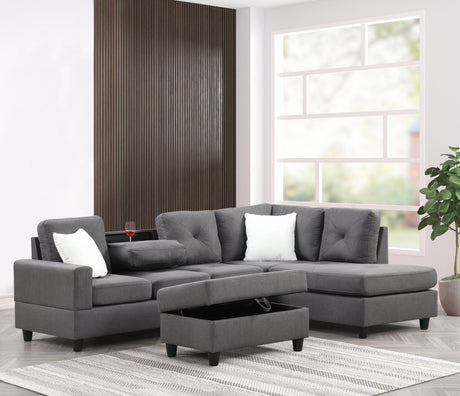 Rocket Charcoal Reversible Sectional (Sectional Only) from Happy Homes - Luna Furniture