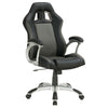 Roger Adjustable Height Office Chair Black and Grey - 800046 - Luna Furniture