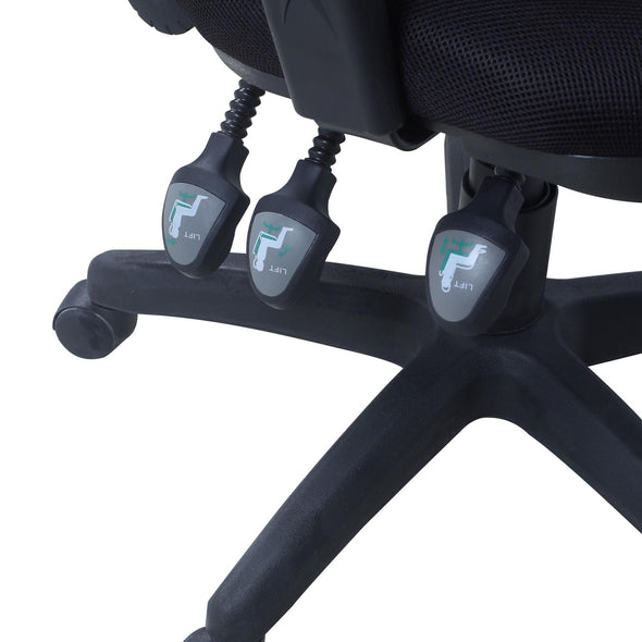 Rollo Adjustable Height Office Chair Black - 800019 - Luna Furniture