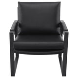 Rosalind Upholstered Track Arms Accent Chair Black and Gummetal - 903021 - Luna Furniture