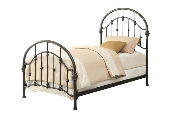 Rowan Twin Bed Dark Bronze - 300407T - Luna Furniture