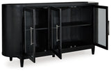Rowanbeck Black Dining Server - D821-60 - Luna Furniture
