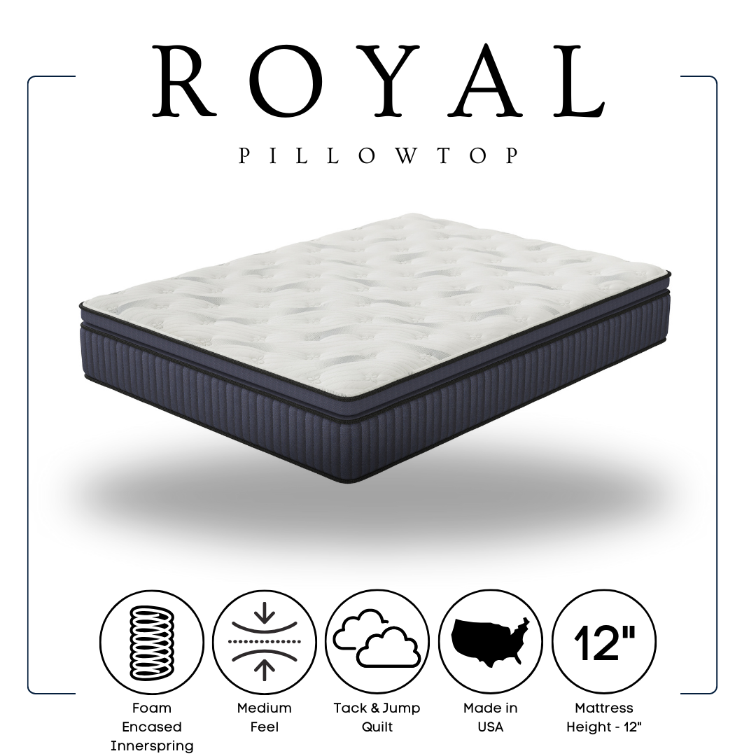 Royal Ultra Plush 12" Hybrid Queen Mattress from Happy Homes - Luna Furniture