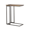 Rudy Snack Table with Power Outlet Gunmetal and Antique Brown - 935871 - Luna Furniture