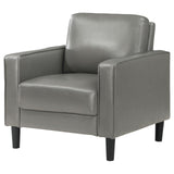 Ruth Gray Faux Leather Upholstered Track Arm Accent Chair from Coaster - Luna Furniture