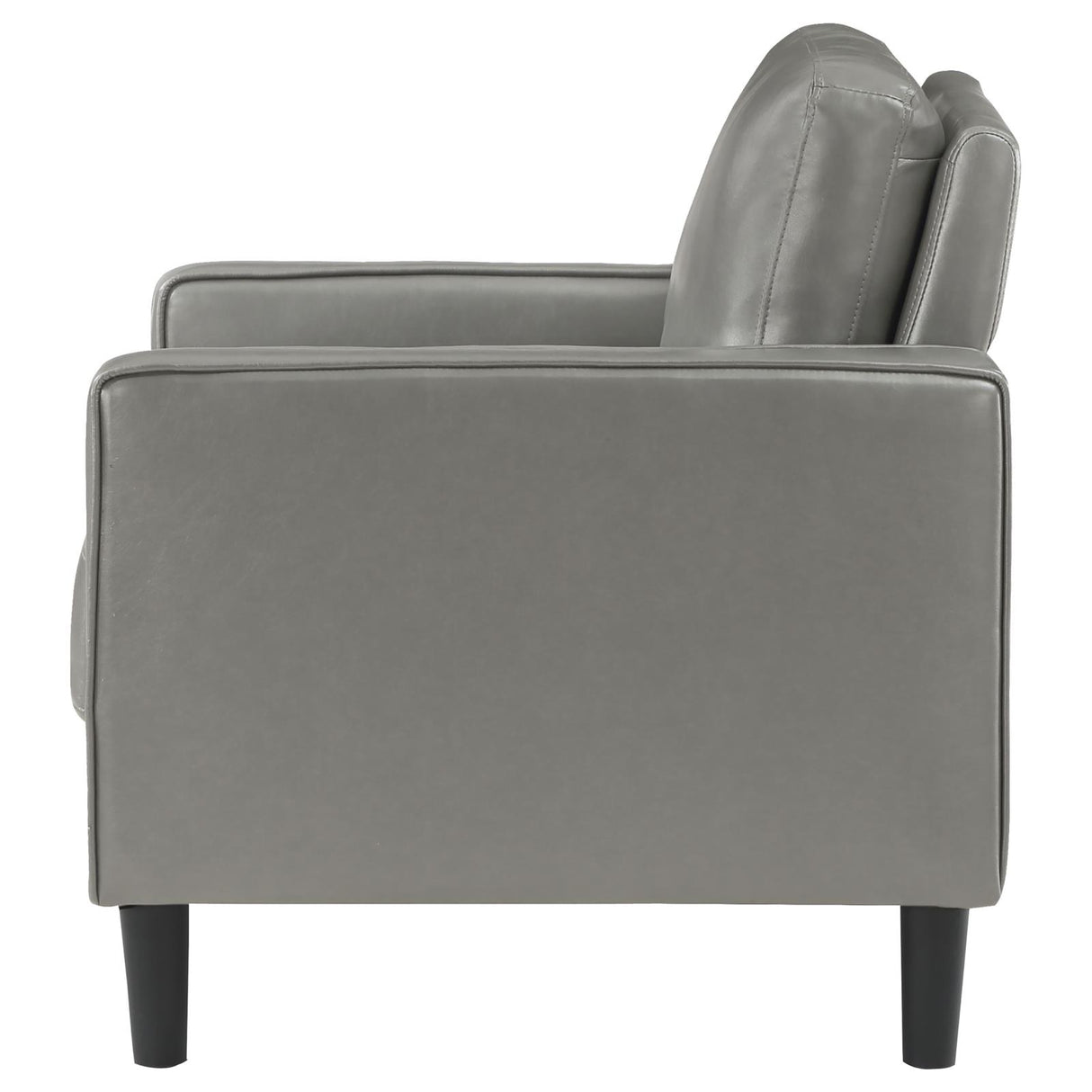 Ruth Gray Faux Leather Upholstered Track Arm Accent Chair from Coaster - Luna Furniture